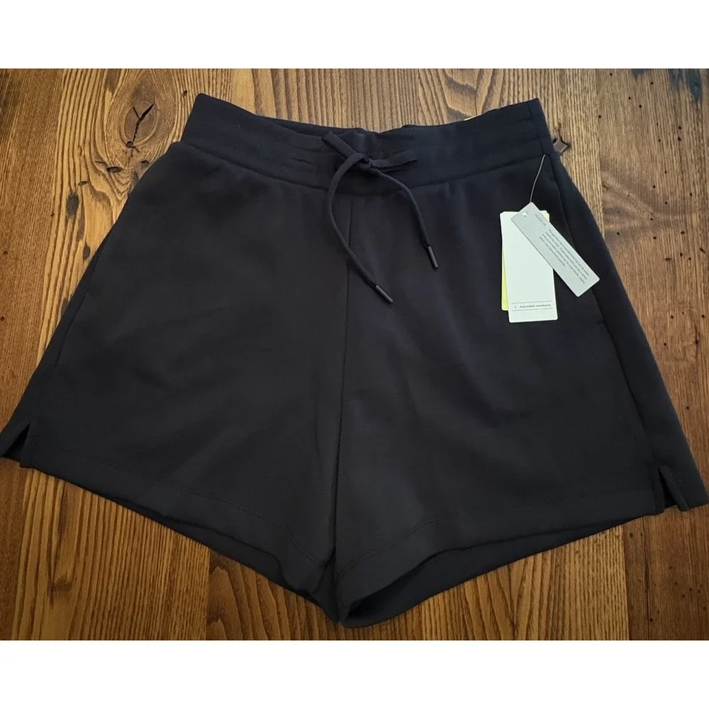 All in Motion Women's Airy Sleek Shorts Black High Rise Active Small NWT